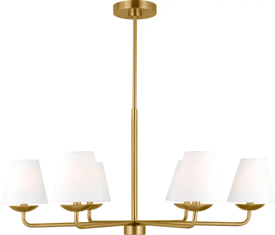 Albion Large Chandelier in Satin Brass - Image 2
