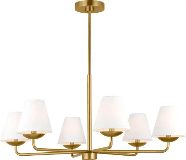 Albion Large Chandelier in Satin Brass - Image 3