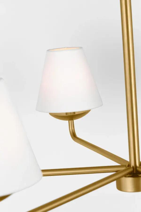 Albion Large Chandelier in Satin Brass - Image 4