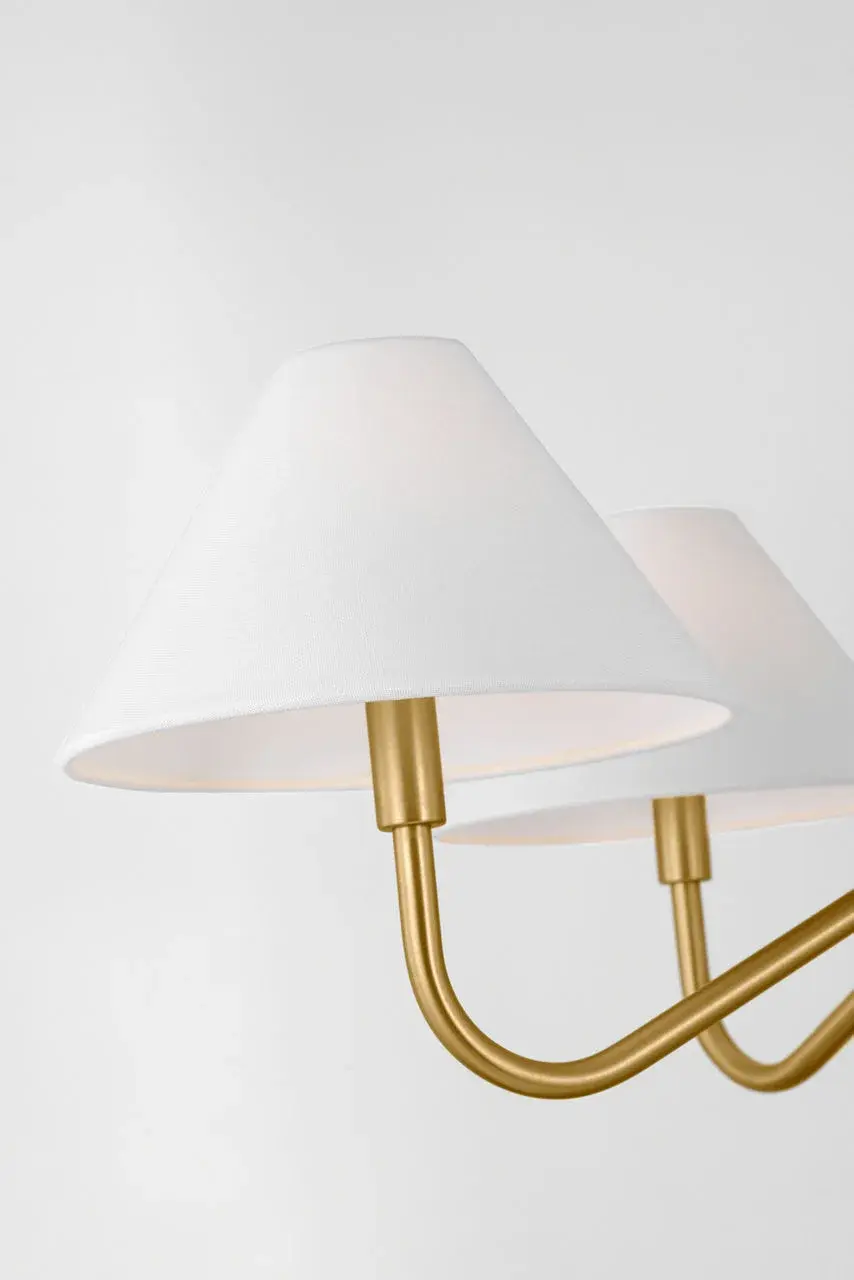 Eldon Medium Chandelier in Satin Brass - Image 4