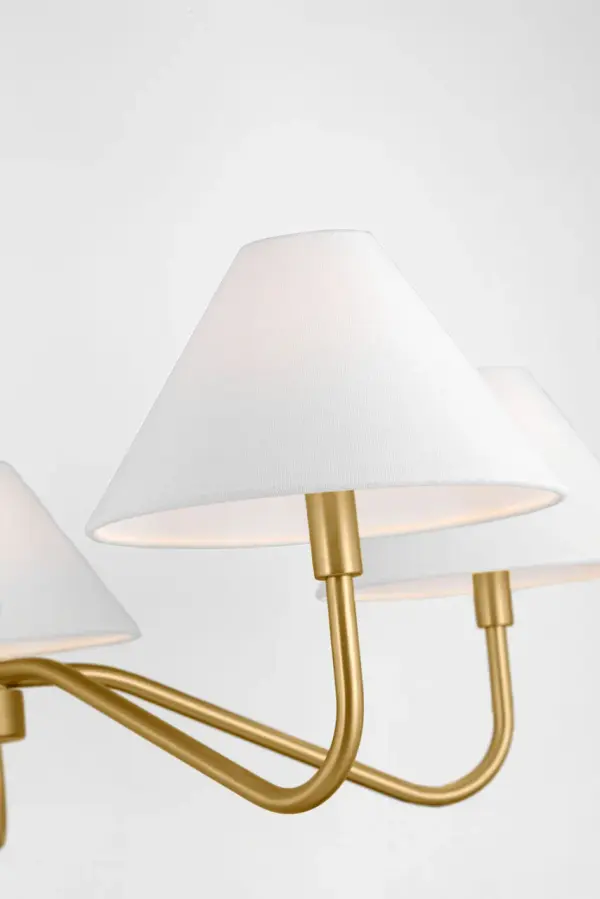 Eldon Large Chandelier in Satin Brass - Image 4
