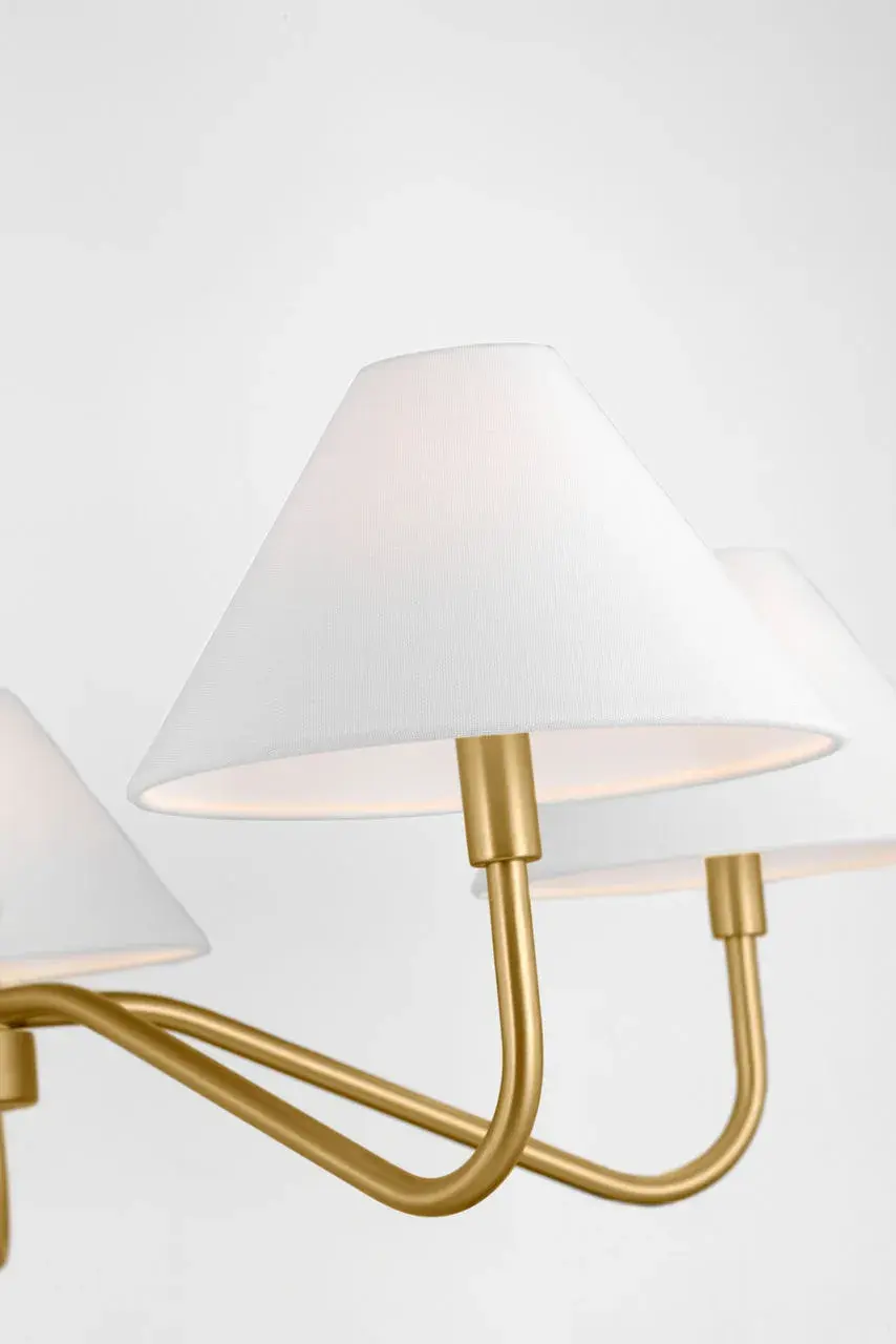 Eldon Large Chandelier in Satin Brass - Image 4