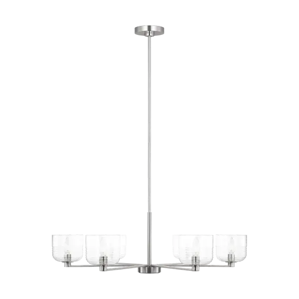 Lochdale Large Chandelier in Brushed Nickel - Image 1