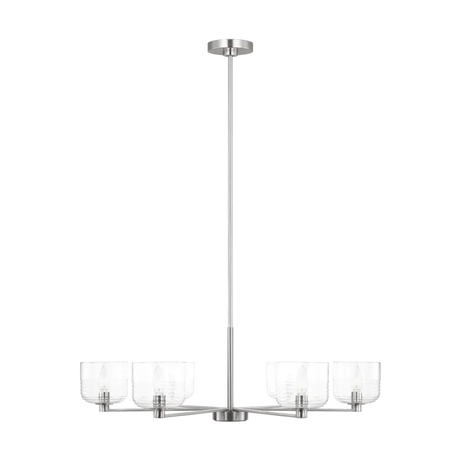 Lochdale Large Chandelier in Brushed Nickel - Image 1