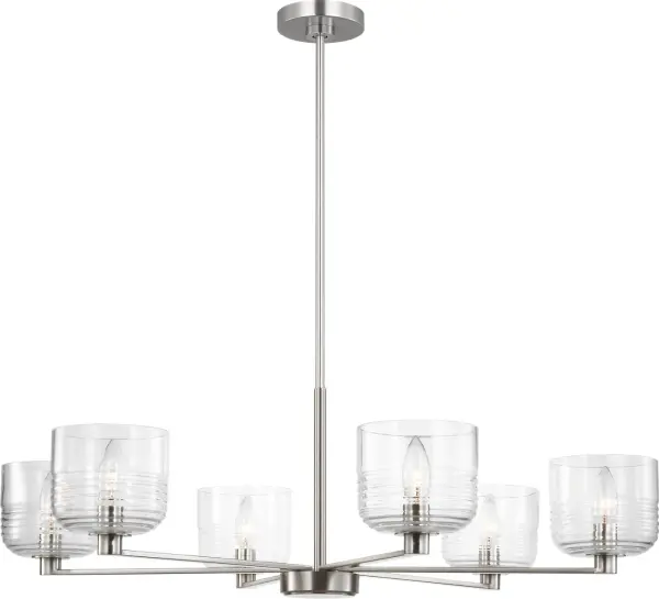 Lochdale Large Chandelier in Brushed Nickel - Image 4