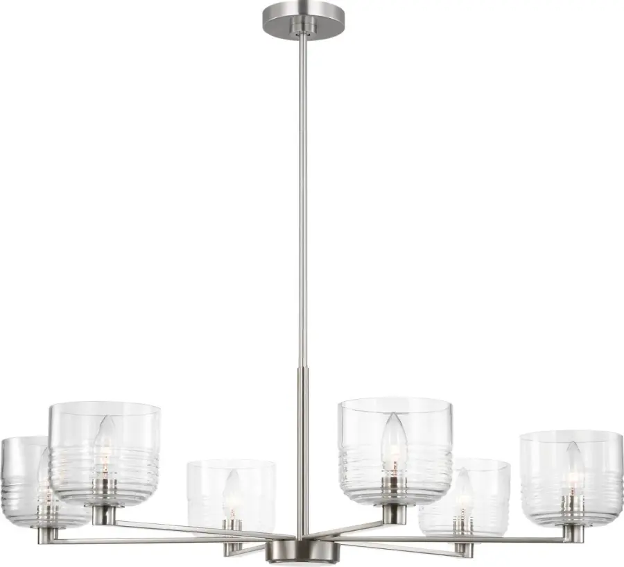 Lochdale Large Chandelier in Brushed Nickel - Image 4