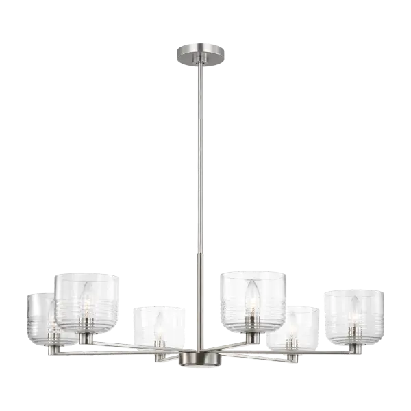Lochdale Large Chandelier in Brushed Nickel - Image 5