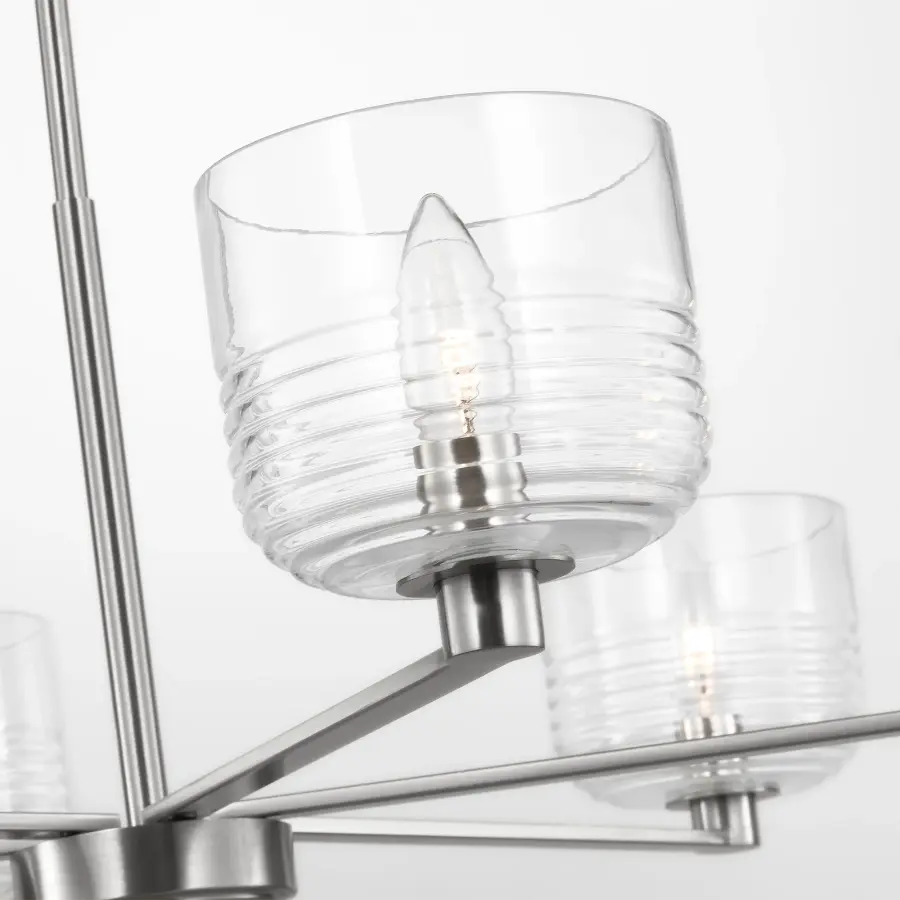 Lochdale Large Chandelier in Brushed Nickel - Image 7
