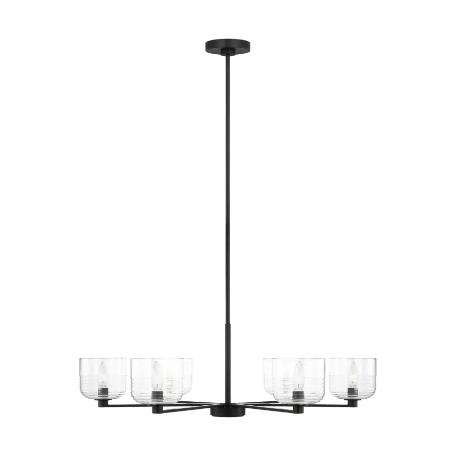 Lochdale Large Chandelier in Midnight Black - Image 1
