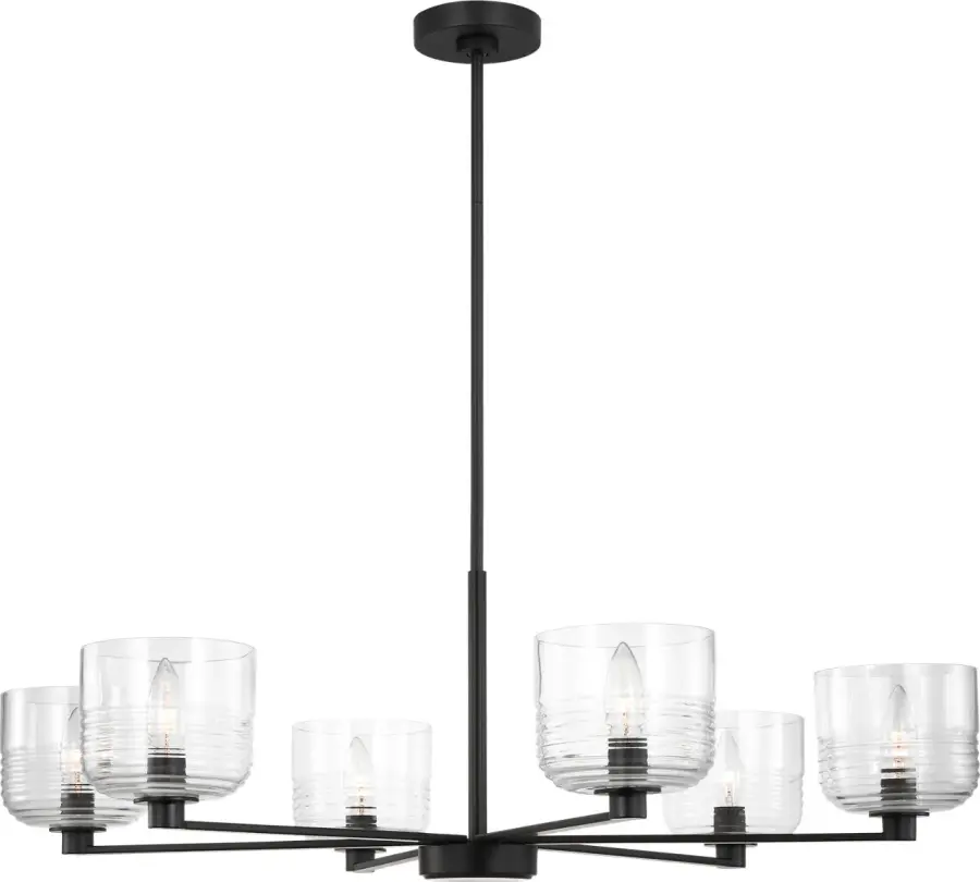Lochdale Large Chandelier in Midnight Black - Image 2