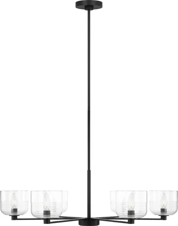 Lochdale Large Chandelier in Midnight Black - Image 4