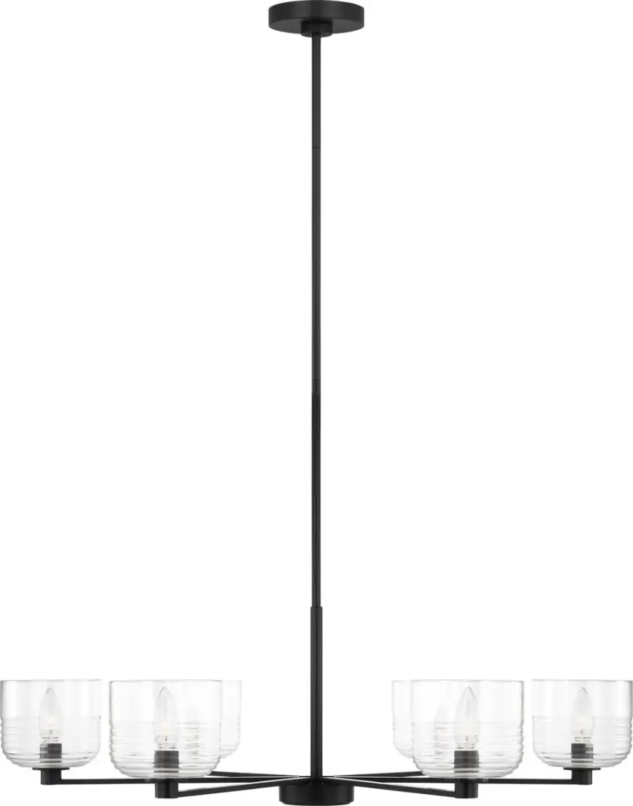 Lochdale Large Chandelier in Midnight Black - Image 4