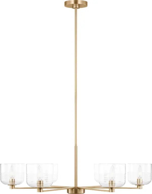 Lochdale Large Chandelier in Satin Brass - Image 3