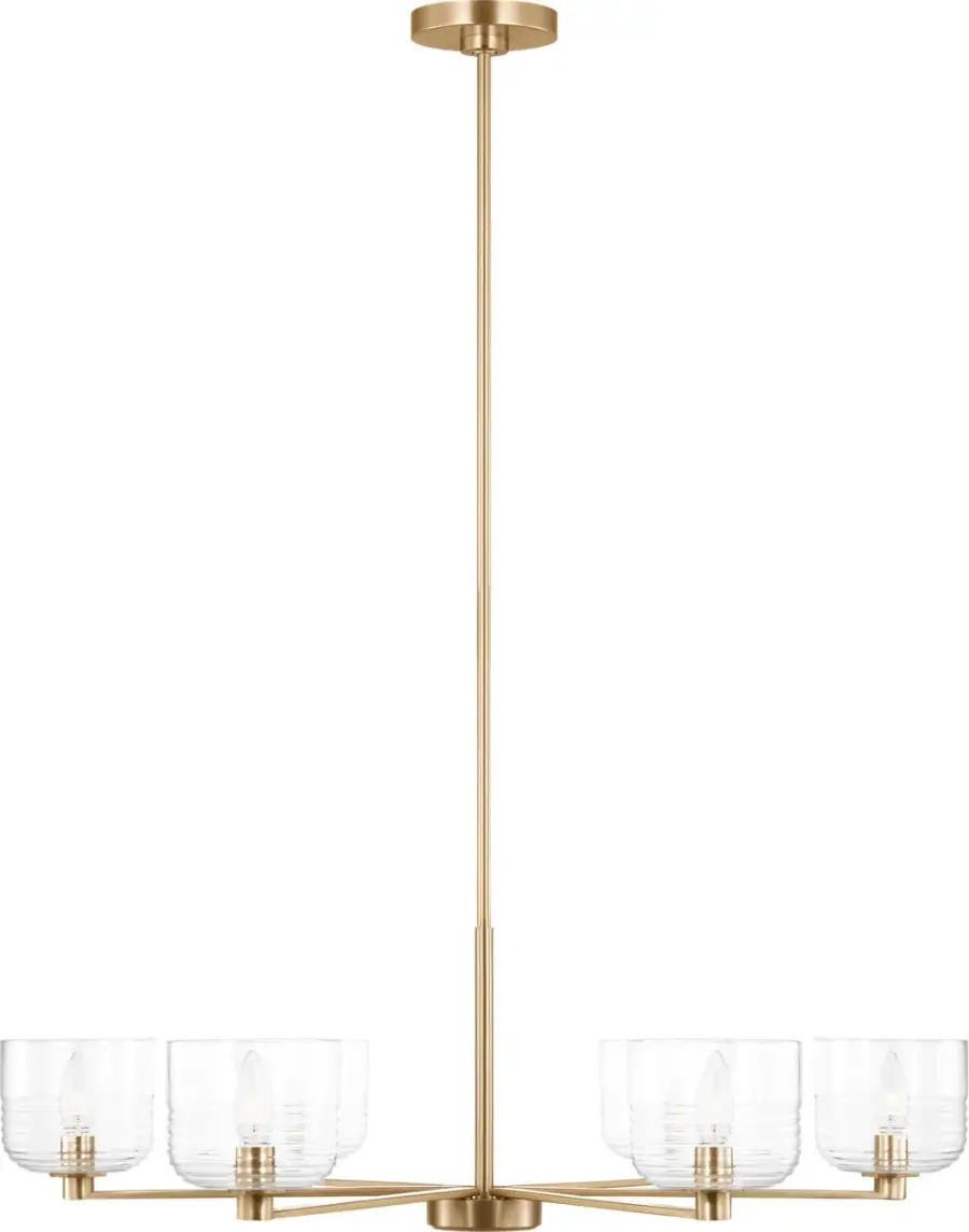 Lochdale Large Chandelier in Satin Brass - Image 3