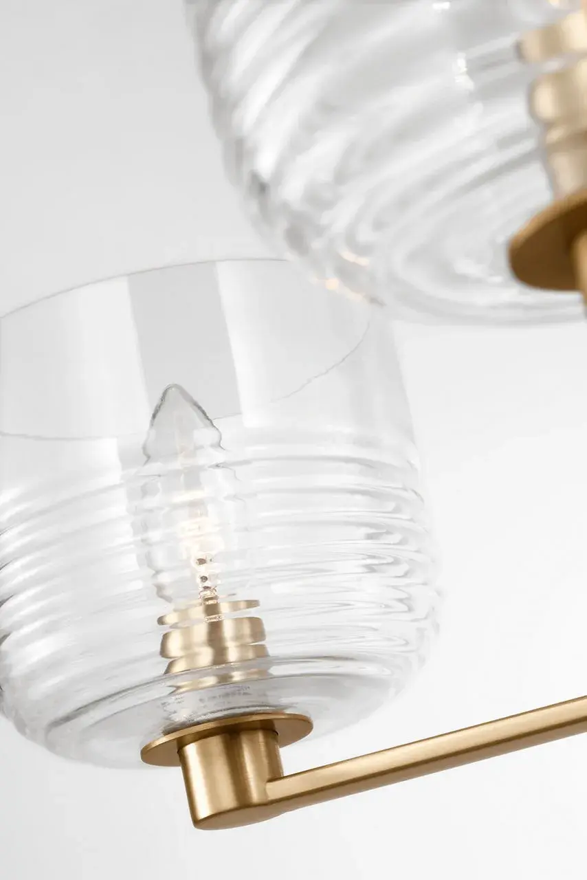 Lochdale Large Chandelier in Satin Brass - Image 4