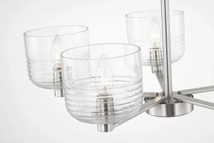 Lochdale Medium Chandelier in Brushed Nickel - Image 4