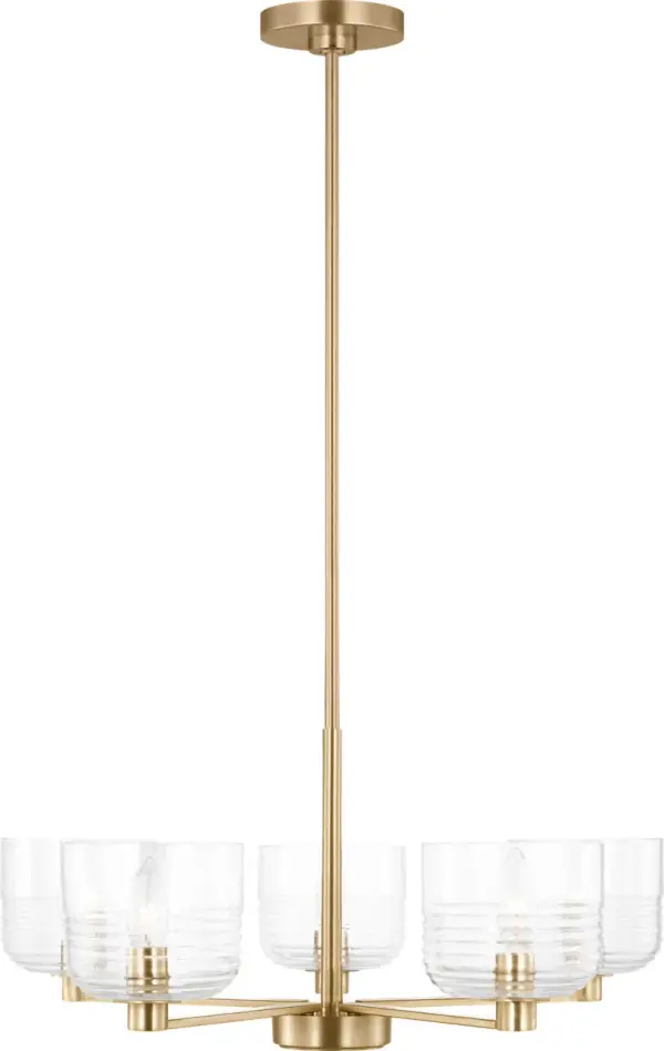 Lochdale Medium Chandelier in Satin Brass - Image 3