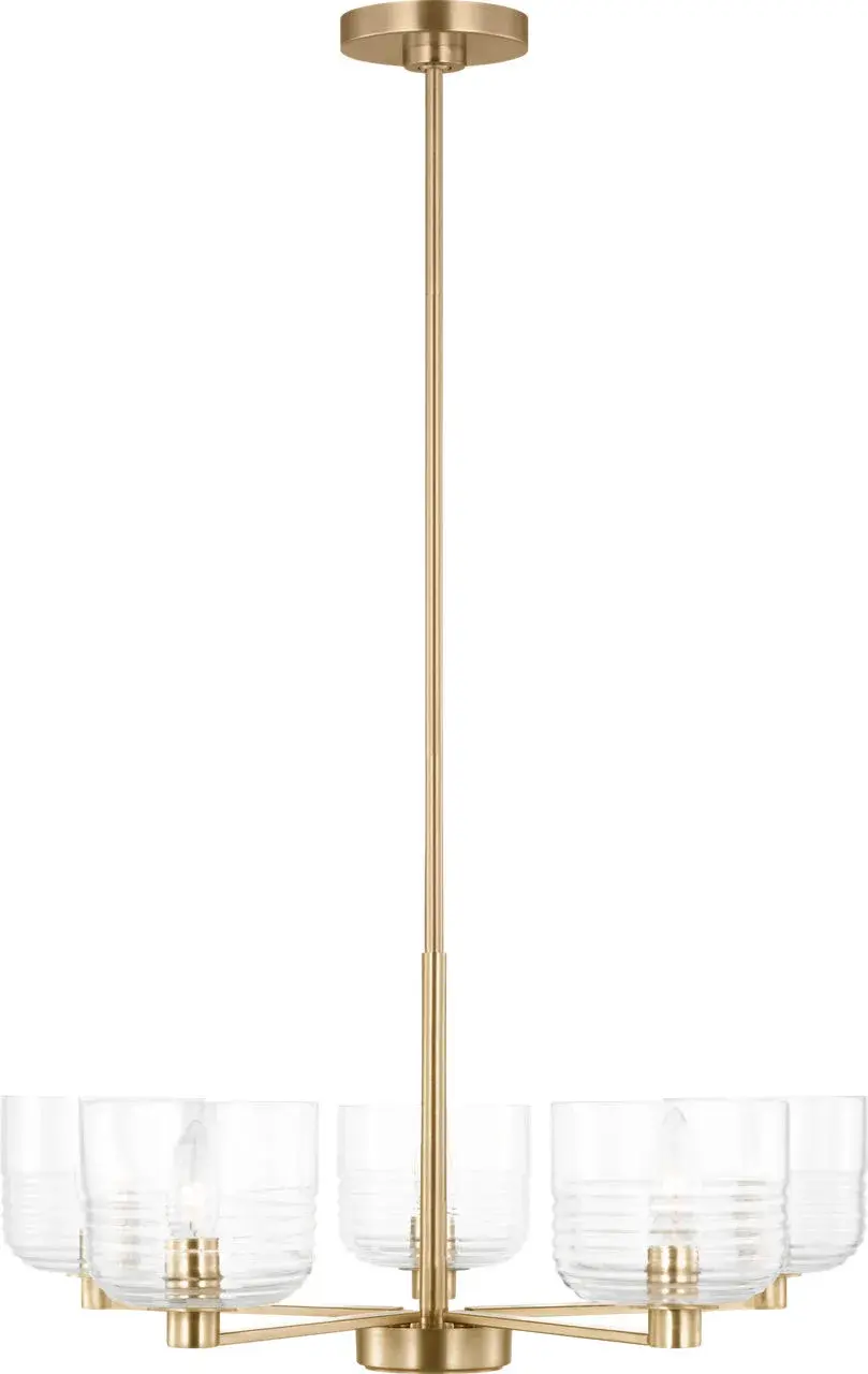 Lochdale Medium Chandelier in Satin Brass - Image 3