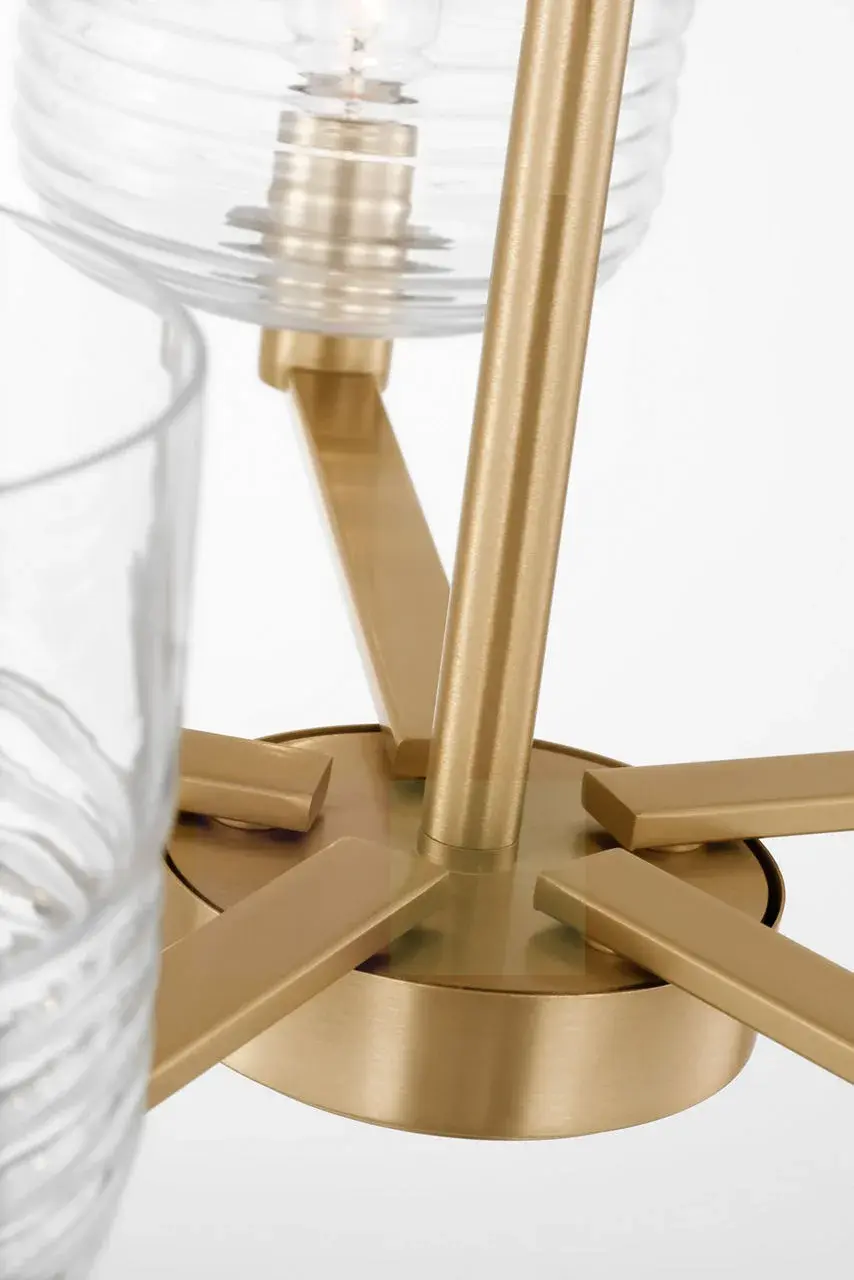 Lochdale Medium Chandelier in Satin Brass - Image 4