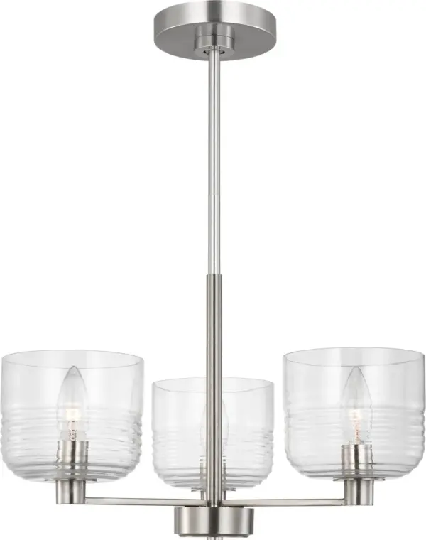 Lochdale Small Chandelier in Brushed Nickel - Image 4
