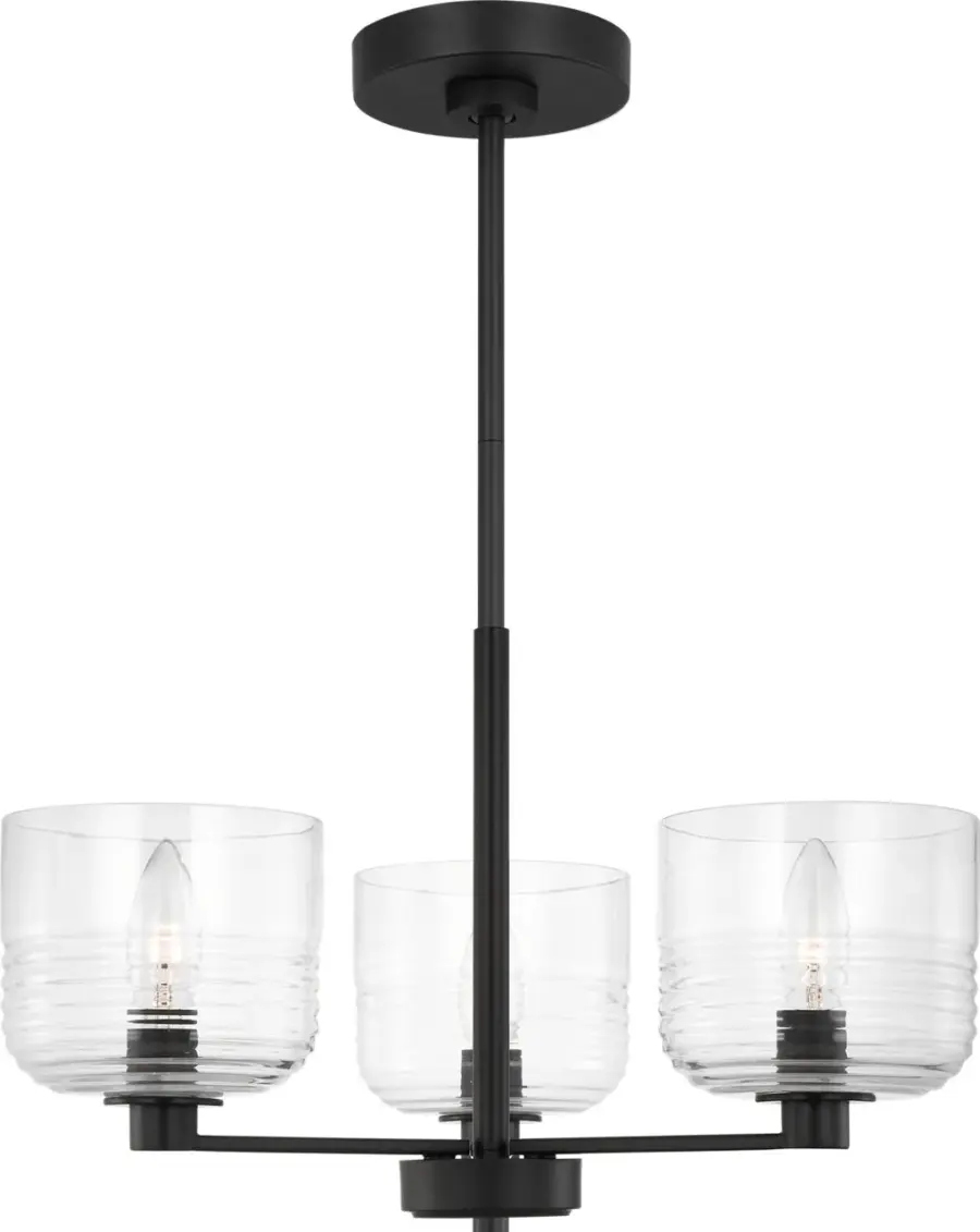 Lochdale Small Chandelier in Midnight Black - Image 2