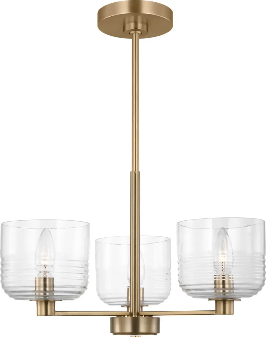 Lochdale Small Chandelier in Satin Brass - Image 2