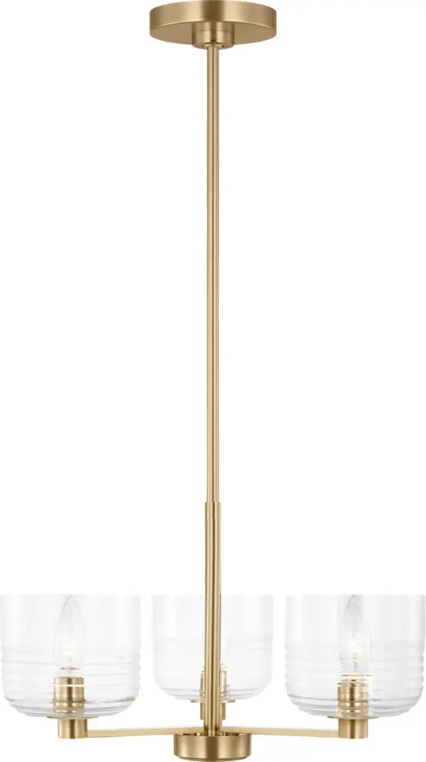 Lochdale Small Chandelier in Satin Brass - Image 3