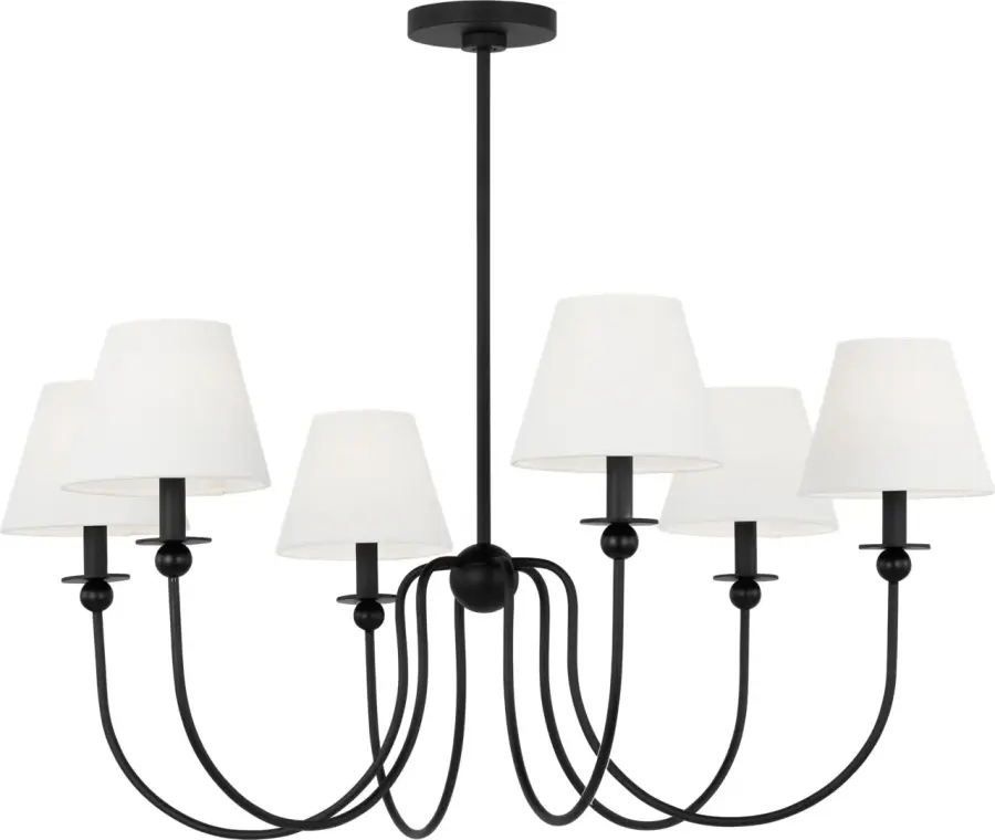 Elsay Large Chandelier in Midnight Black - Image 1