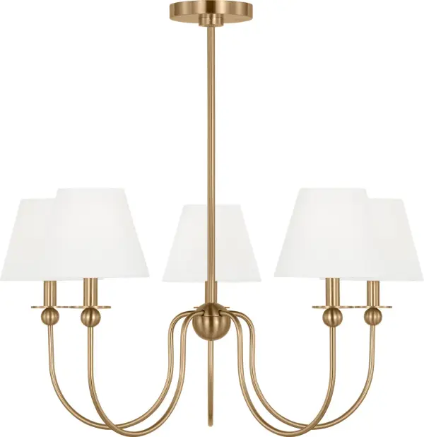 The Elsay Large Chandelier brings sophisticated contemporary style with its satin brass finish. Perfect for making a bold statement in dining rooms, foyers, or over kitchen islands where its substantial presence can shine.