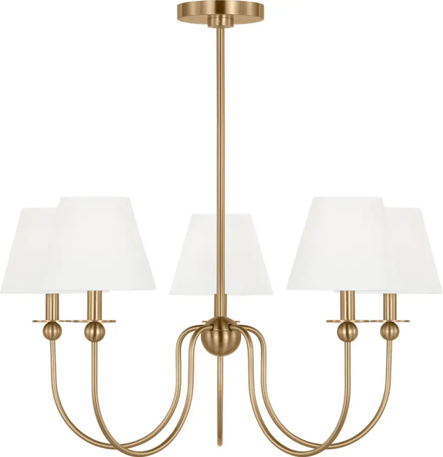 Elsay Large Chandelier in Satin Brass - Image 1