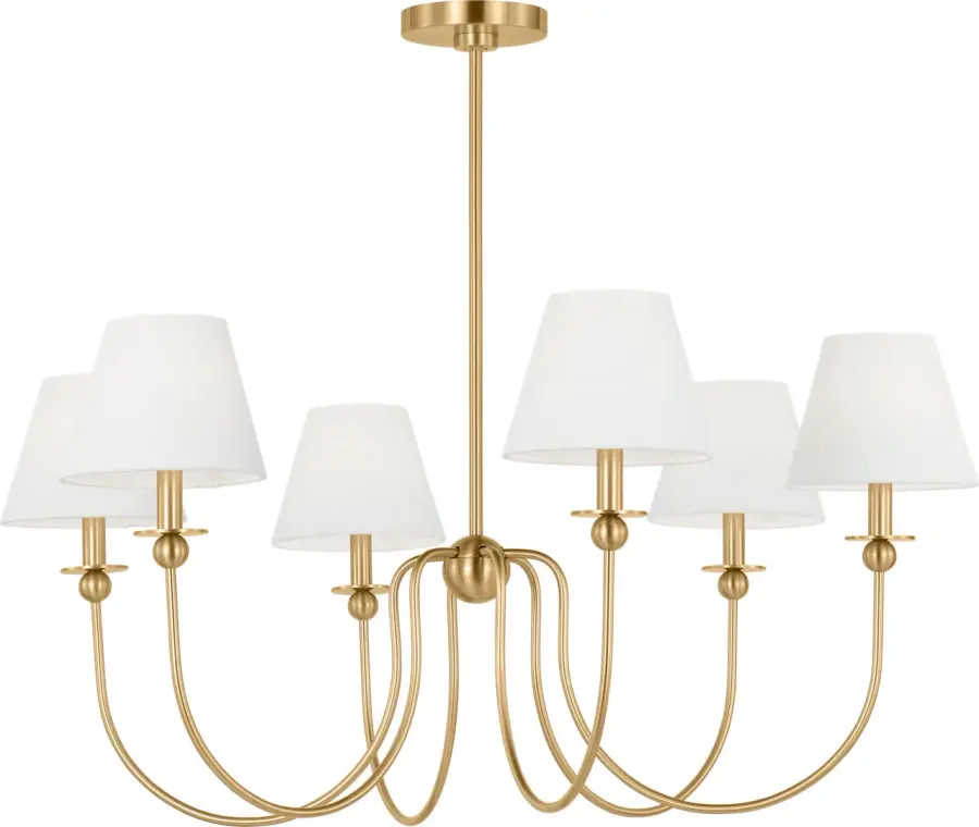 Elsay Large Chandelier in Satin Brass - Image 2