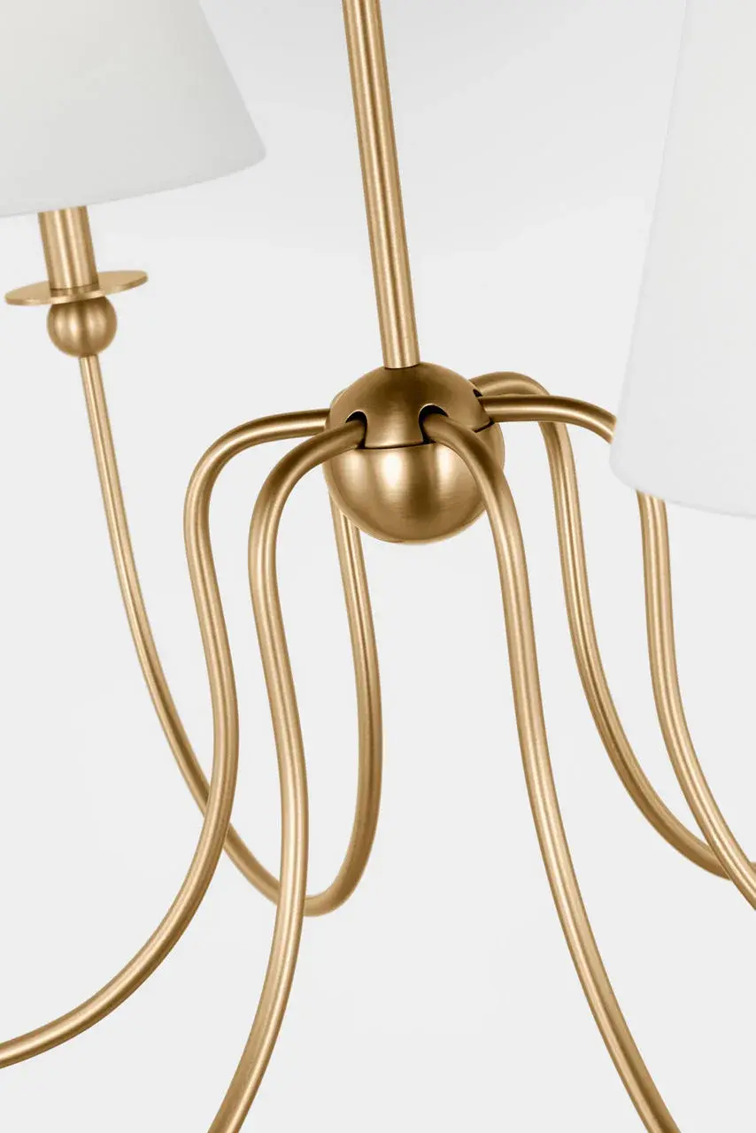 Elsay Large Chandelier in Satin Brass - Image 4