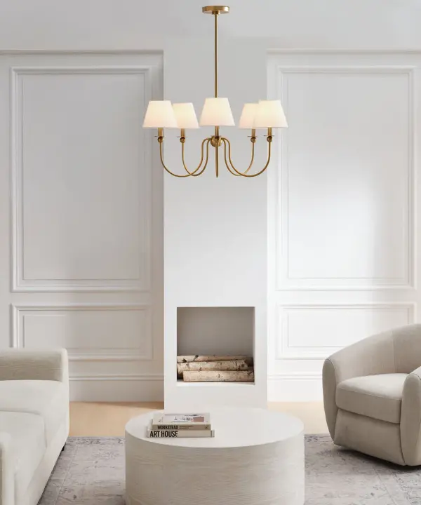 Elsay Large Chandelier in Satin Brass - Image 8