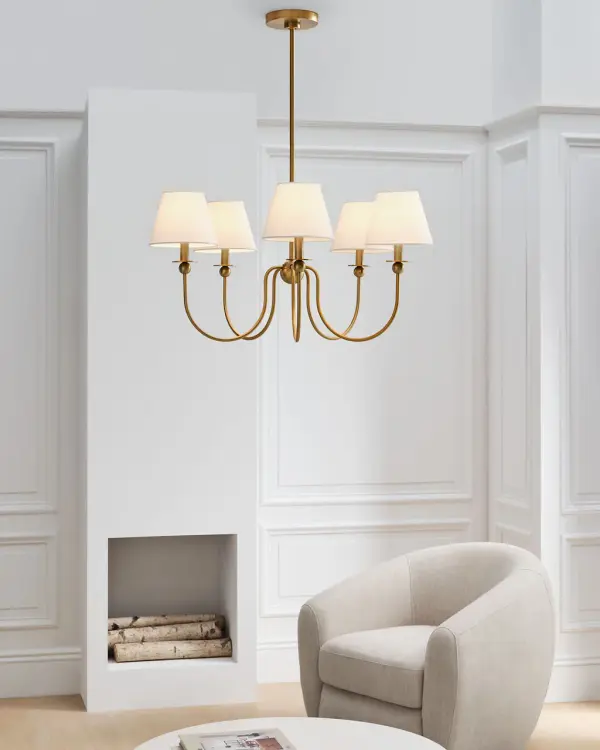 Elsay Large Chandelier in Satin Brass - Image 10