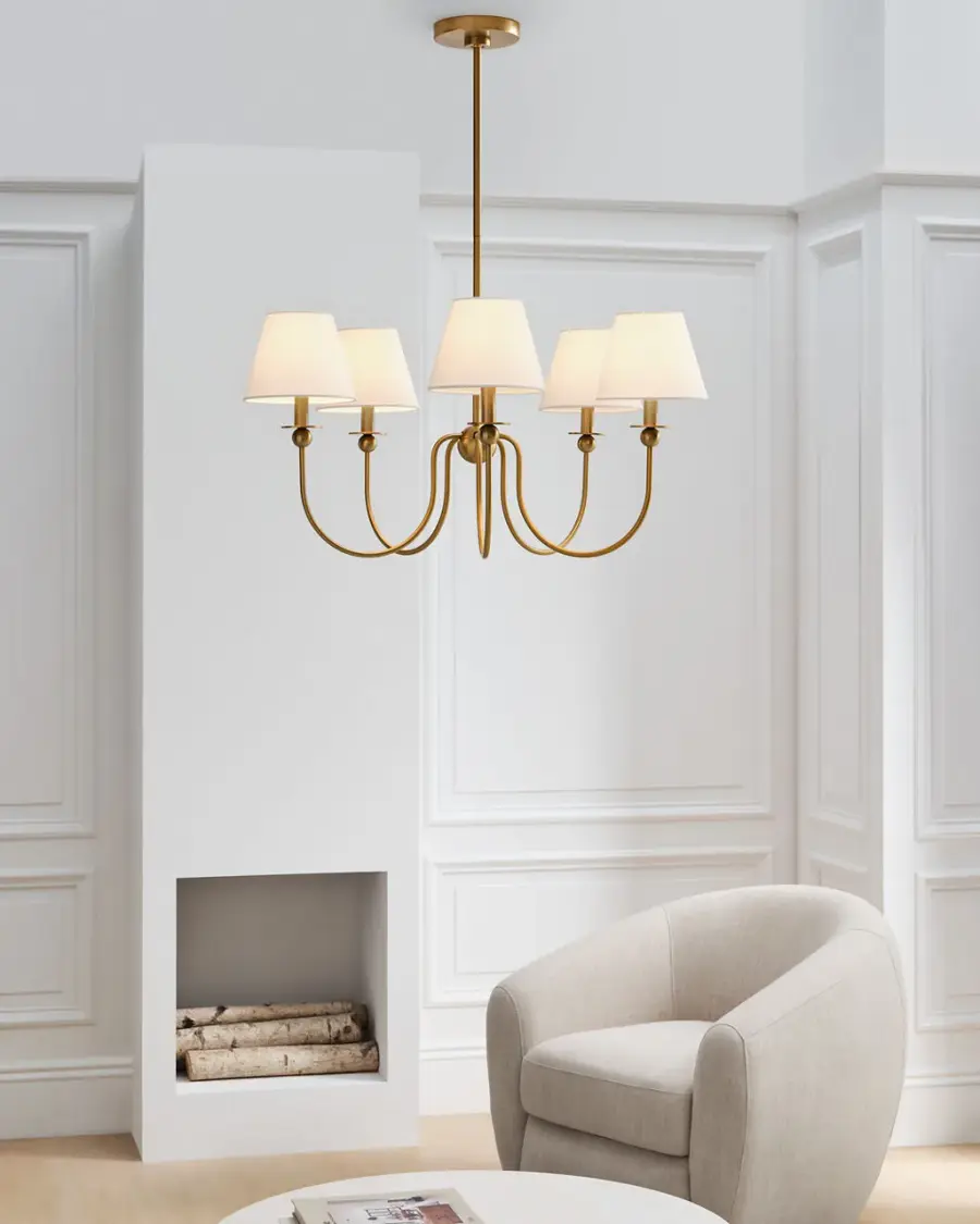 Elsay Large Chandelier in Satin Brass - Image 10