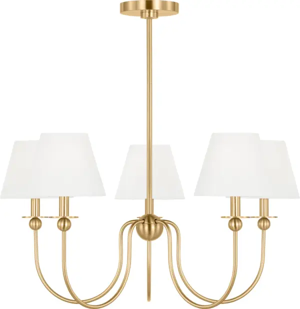 The Elsay Medium Chandelier combines timeless elegance with contemporary sensibility. Its satin brass finish adds warmth and sophistication to any space, making it versatile enough for both traditional and modern interiors.