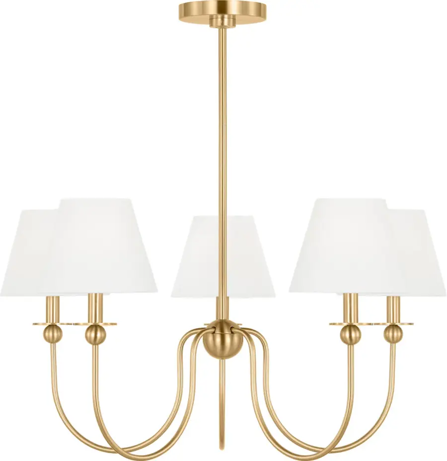 Elsay Medium Chandelier in Satin Brass - Image 1