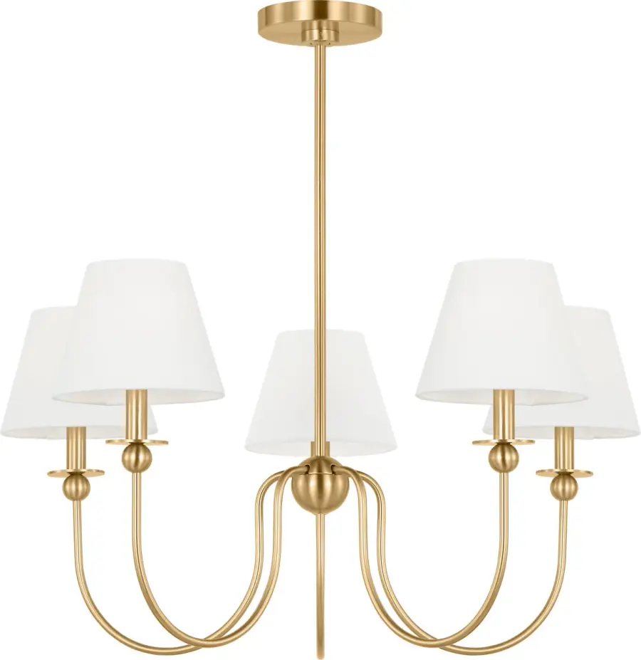 Elsay Medium Chandelier in Satin Brass - Image 2
