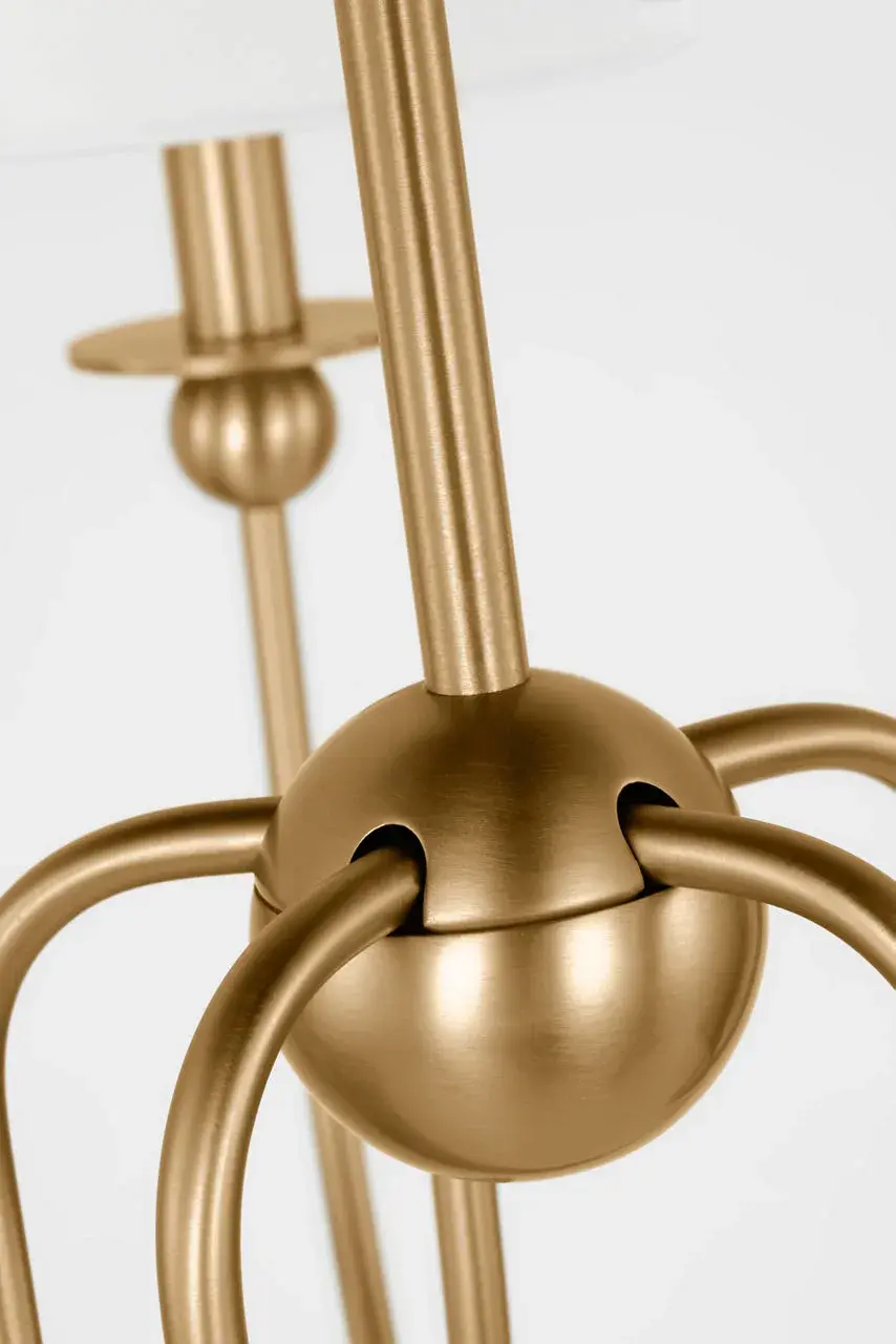 Elsay Medium Chandelier in Satin Brass - Image 3