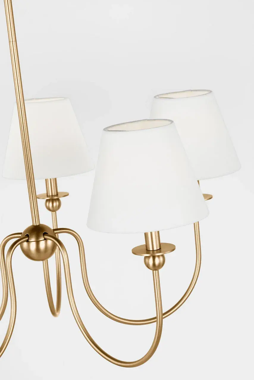 Elsay Medium Chandelier in Satin Brass - Image 4