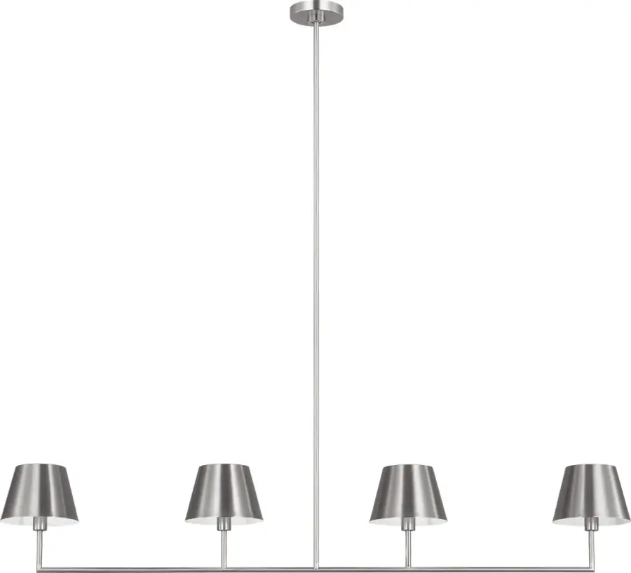 Ender Large Linear Chandelier in Brushed Nickel - Image 1