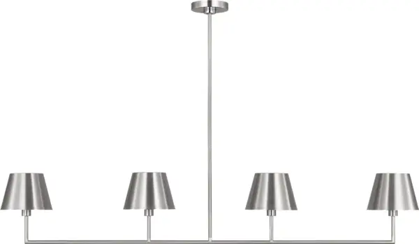 Ender Large Linear Chandelier in Brushed Nickel - Image 3