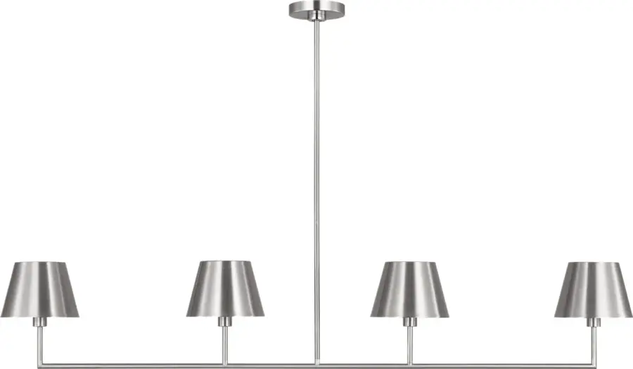 Ender Large Linear Chandelier in Brushed Nickel - Image 3