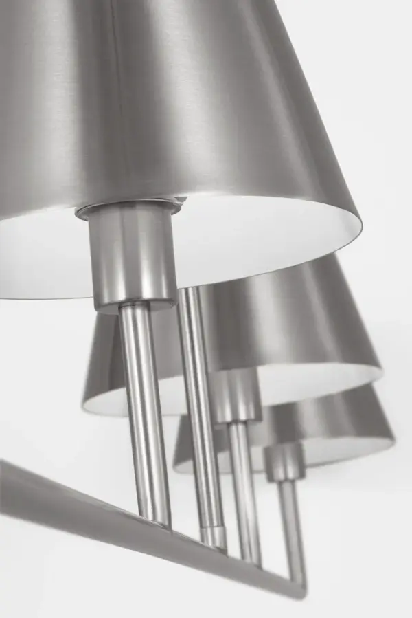 Ender Large Linear Chandelier in Brushed Nickel - Image 4