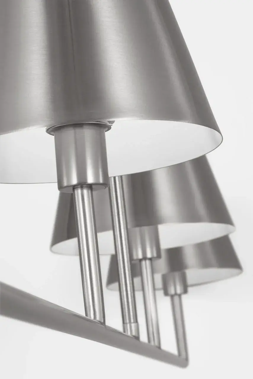 Ender Large Linear Chandelier in Brushed Nickel - Image 4