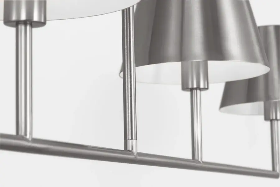 Ender Large Linear Chandelier in Brushed Nickel - Image 5