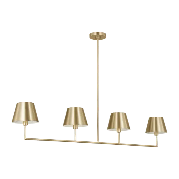 Ender Large Linear Chandelier in Satin Brass - Image 3
