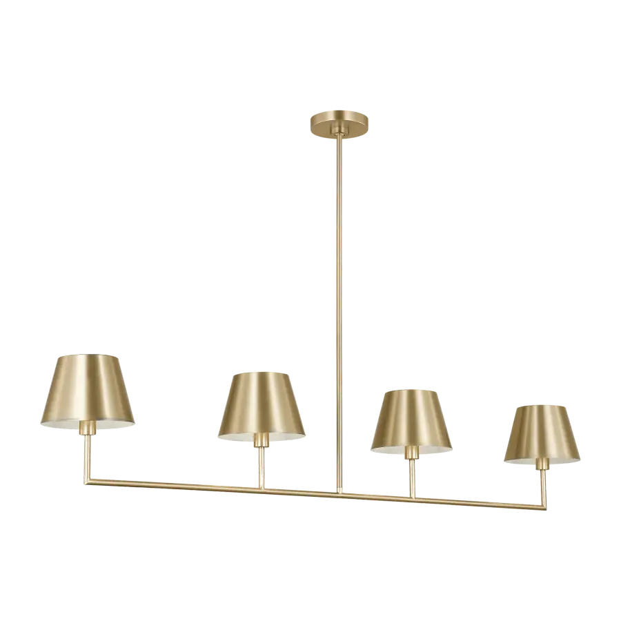 Ender Large Linear Chandelier in Satin Brass - Image 3