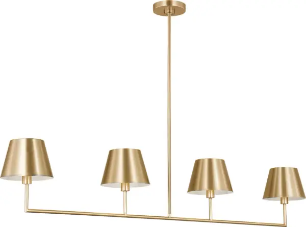 Ender Large Linear Chandelier in Satin Brass - Image 4