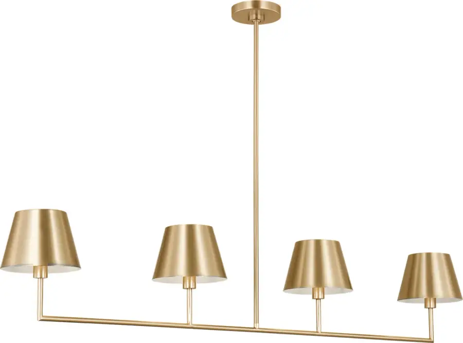 Ender Large Linear Chandelier in Satin Brass - Image 4